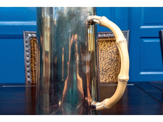 Gucci Silverplated Pitcher With Bamboo Handle