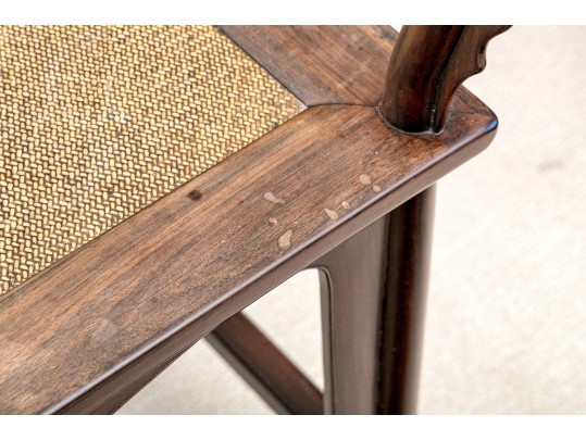 Fine Pair Of Traditional Carved Chinese Horseshoe Armchairs