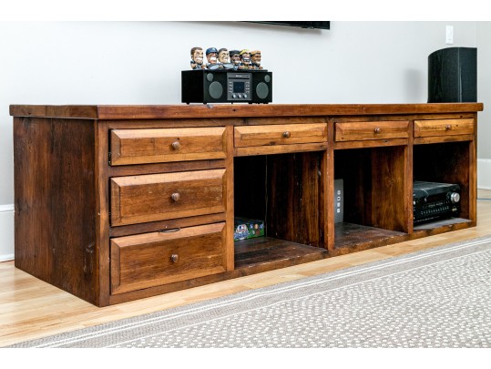 Traditional Wood Media Cabinet