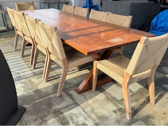 Fabulous Trestle Dining Table With Ten Kingsley Bate 