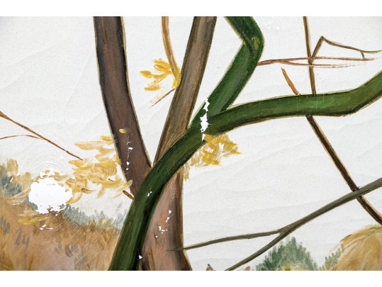 Yves-Armand Millecam (Algerian-French, B. 1933) Oil On Canvas, Winter Park Circa 1981