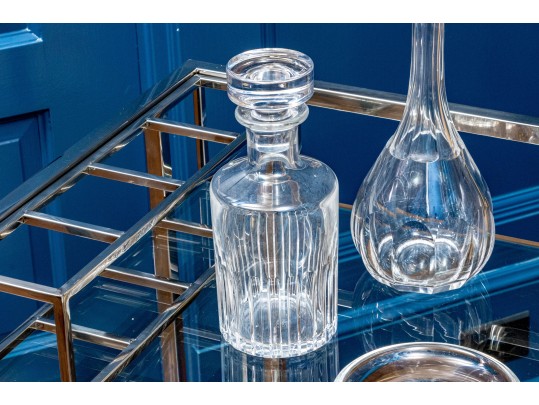 Crystal Decanters And Bowl Including Steuben, Baccarat, And Waterford