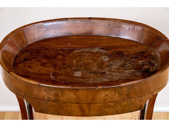 19th Century Biedermeier Lyre Form Accent Table