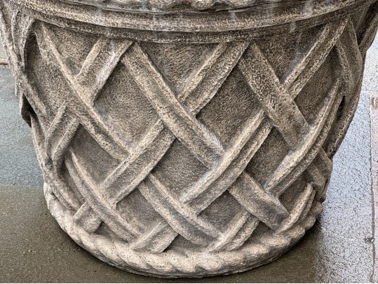 Pair Of Cast Stone Garden Planters