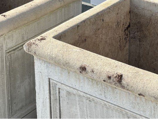 Smaller Pair Of Cast Stone Planters