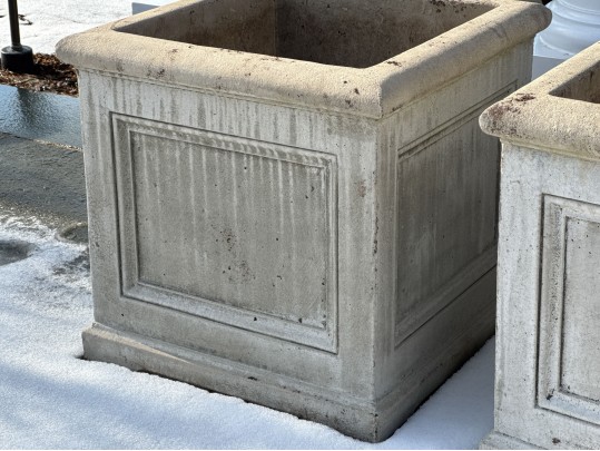 Smaller Pair Of Cast Stone Planters