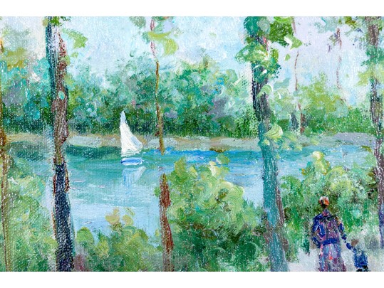 John Clymer (British-American, B. 1932) Oil On Canvas, Waterfront Town