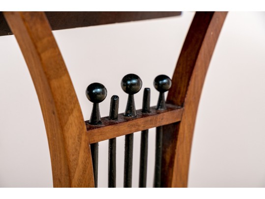 19th Century Biedermeier Lyre Form Accent Table