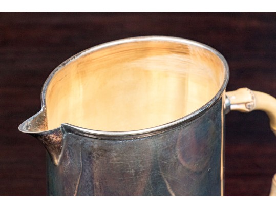Gucci Silverplated Pitcher With Bamboo Handle
