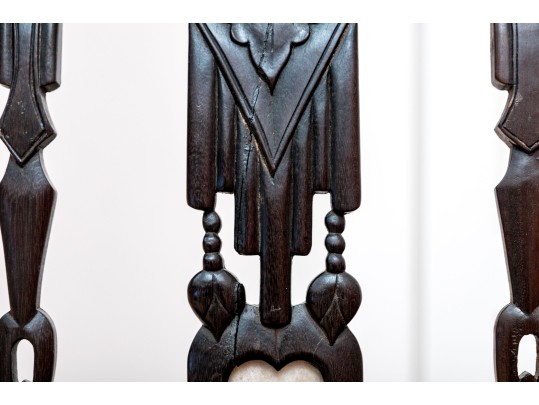 19th Century Ebonized And Inlaid Oak Bench