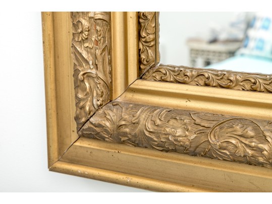 19th Century American Gilt Gesso And Wood Mirror