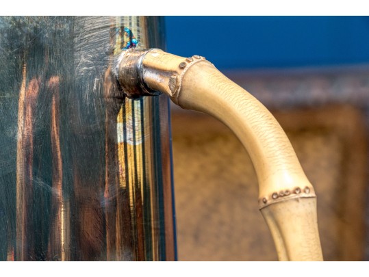 Gucci Silverplated Pitcher With Bamboo Handle