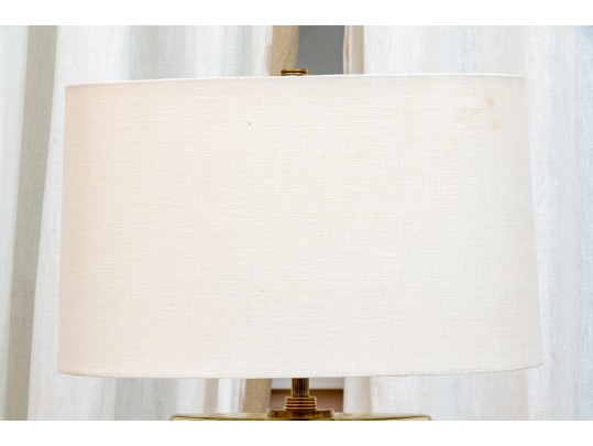 Chic Oblong Ribbed Glass Table Lamp
