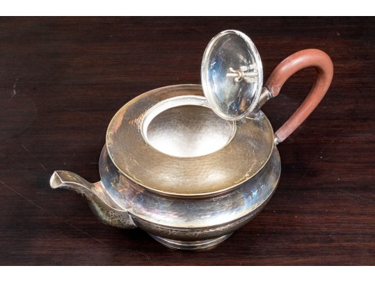 English Hammered Sterling Silver Teapot
