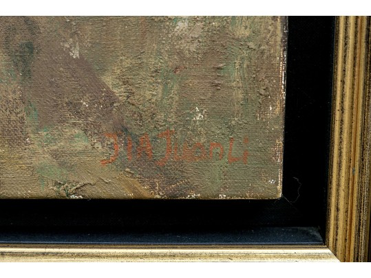 Jia Juanli (Chinese-French, B. 1960) Oil On Canvas, Seated Women Playing Go