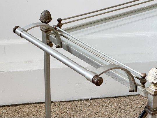 French Regency Style Glass Tiered Bar Cart