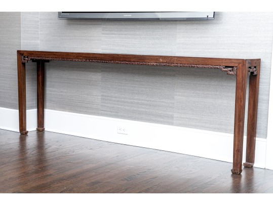 Chinese Carved Wood Slender Altar Table