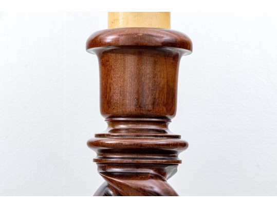 Pair Of Massive English Barley Twist Floor Lamps