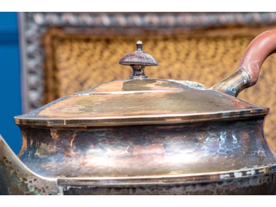 English Hammered Sterling Silver Teapot