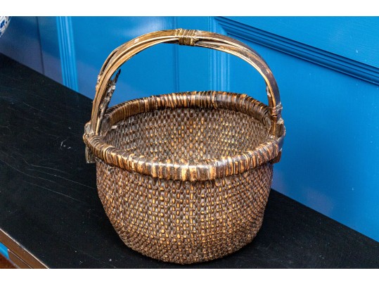 Antique Chinese Rice Basket
