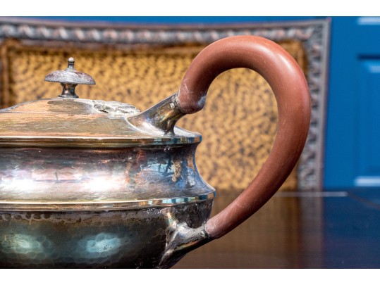 English Hammered Sterling Silver Teapot