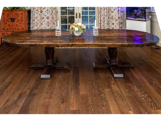 Fabulous 10' Farmhouse Double Pedestal Dining Table