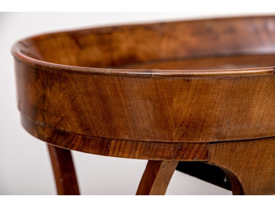 19th Century Biedermeier Lyre Form Accent Table