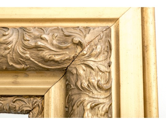 19th Century American Gilt Gesso And Wood Mirror