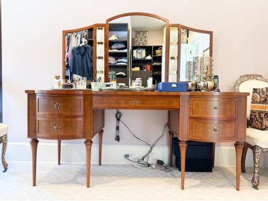 Mid-Century Directoire Style Fruitwood Dressing Table