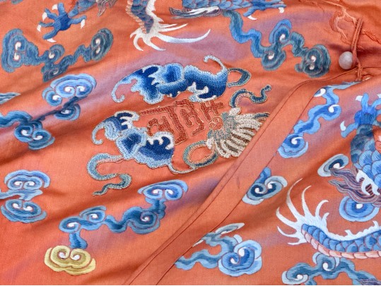 Han Chinese Mang Ao Woman's Dragon Robe, Ca. 1870