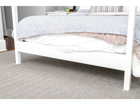 Possibly Serena & Lily White Lacquer And Grey Wash Poster Bed