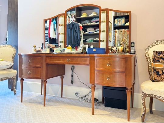 Mid-Century Directoire Style Fruitwood Dressing Table