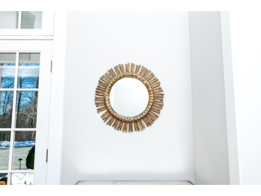 Rustic Italianate Gilt Sunburst Mirror
