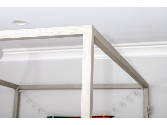 Possibly Serena & Lily White Lacquer And Grey Wash Poster Bed