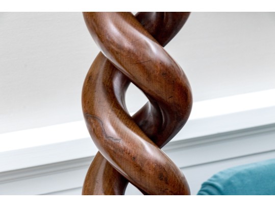 Pair Of Massive English Barley Twist Floor Lamps