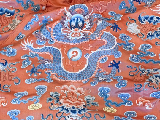 Han Chinese Mang Ao Woman's Dragon Robe, Ca. 1870