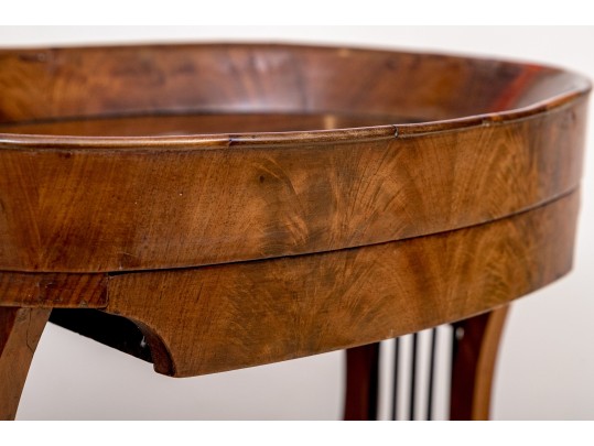 19th Century Biedermeier Lyre Form Accent Table