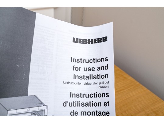 Custom Liebherr Refrigerator And Storage Cabinet