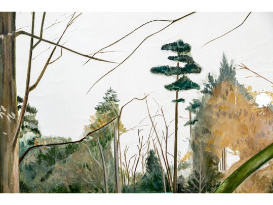 Yves-Armand Millecam (Algerian-French, B. 1933) Oil On Canvas, Winter Park Circa 1981