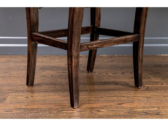 Pair Of Custom Upholstered Counter Stools