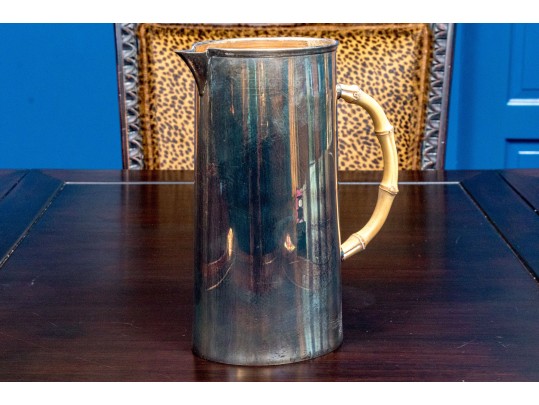 Gucci Silverplated Pitcher With Bamboo Handle