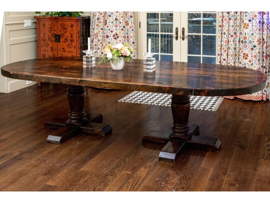 Fabulous 10' Farmhouse Double Pedestal Dining Table