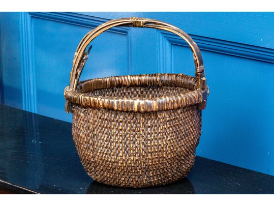 Antique Chinese Rice Basket