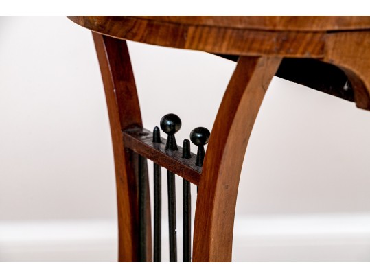 19th Century Biedermeier Lyre Form Accent Table