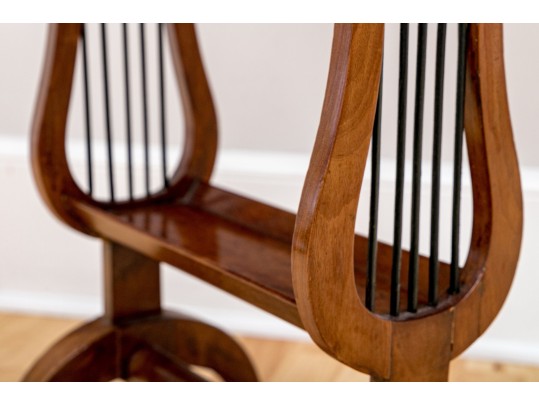 19th Century Biedermeier Lyre Form Accent Table