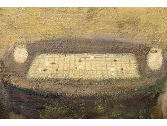 Jia Juanli (Chinese-French, B. 1960) Oil On Canvas, Seated Women Playing Go