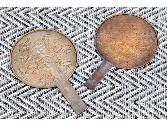 Chinese Bronze Hand Mirrors