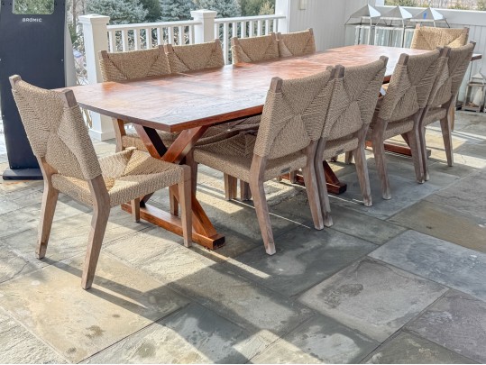 Fabulous Trestle Dining Table With Ten Kingsley Bate 