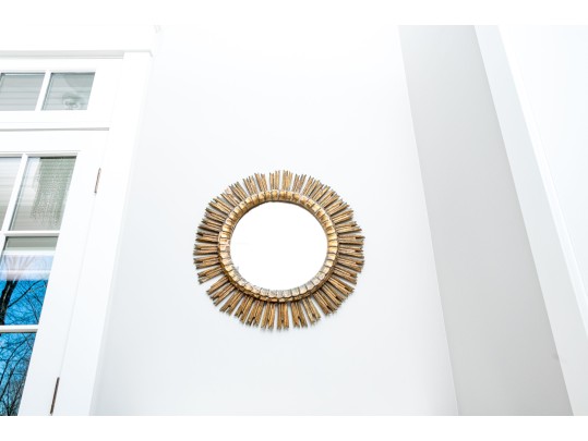Rustic Italianate Gilt Sunburst Mirror
