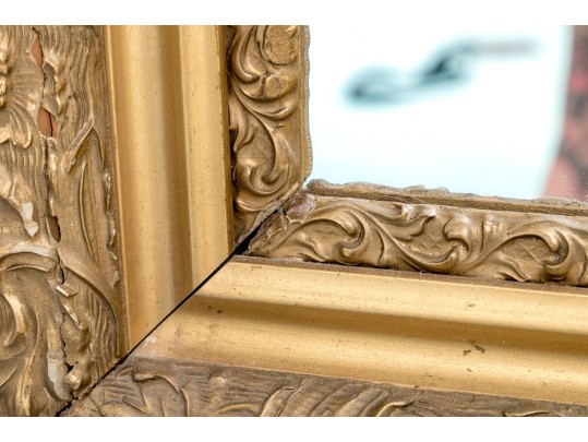 19th Century American Gilt Gesso And Wood Mirror